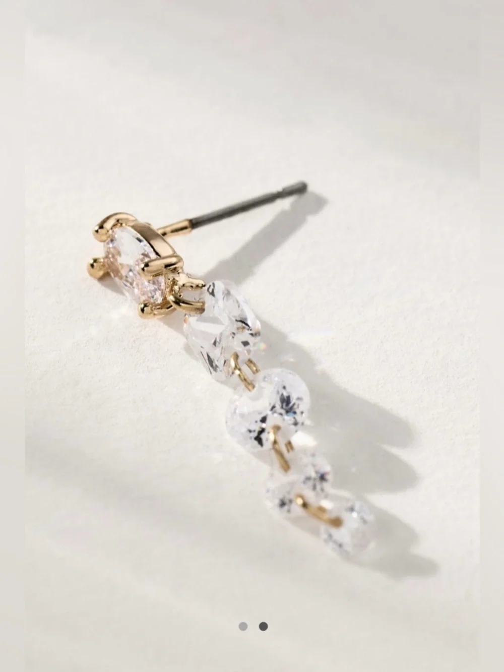 ANTHROPOLOGY Small Drippy Crystal Earrings NEW - Picture 2 of 2